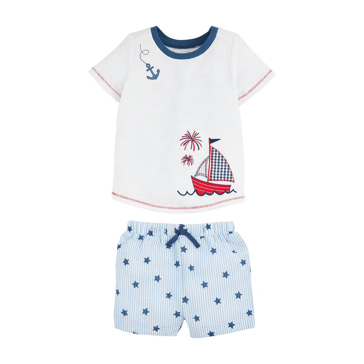 Mud Pie Sailboat Short Set