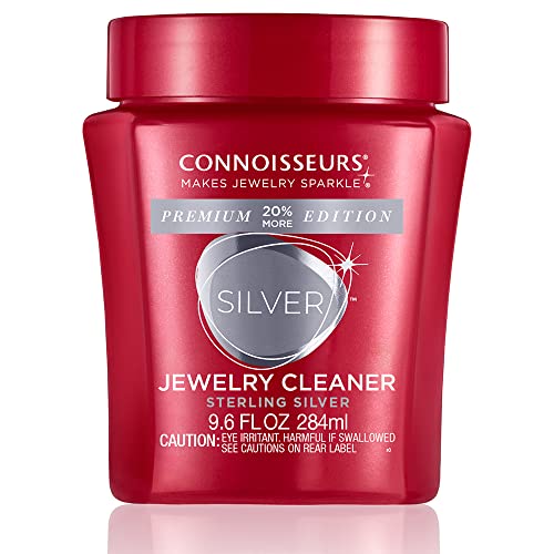 CONNOISSEURS New Premium Edition Silver Jewelry Cleaner Solution, Value Size, 9.6 Ounce