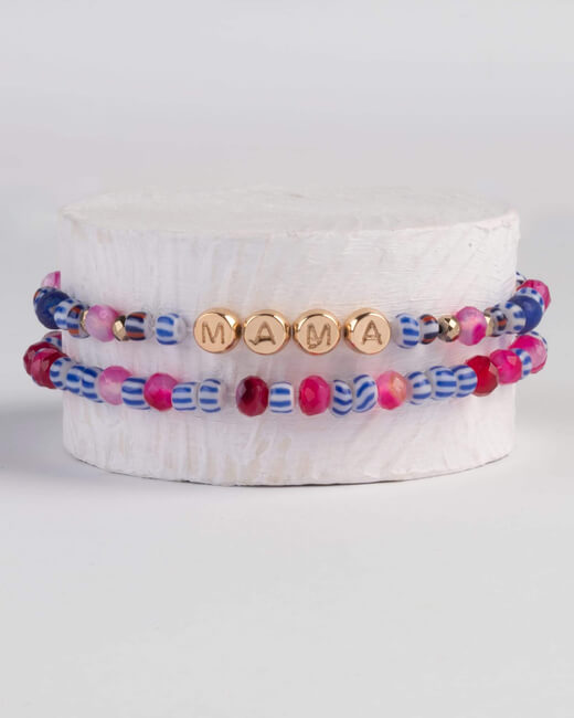 Gemstone Mama Bracelet Set
