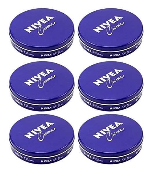 6-Pack: Nivea Cream Creme 2oz/60ml Body Face Skin Hand Cream Moisturizer