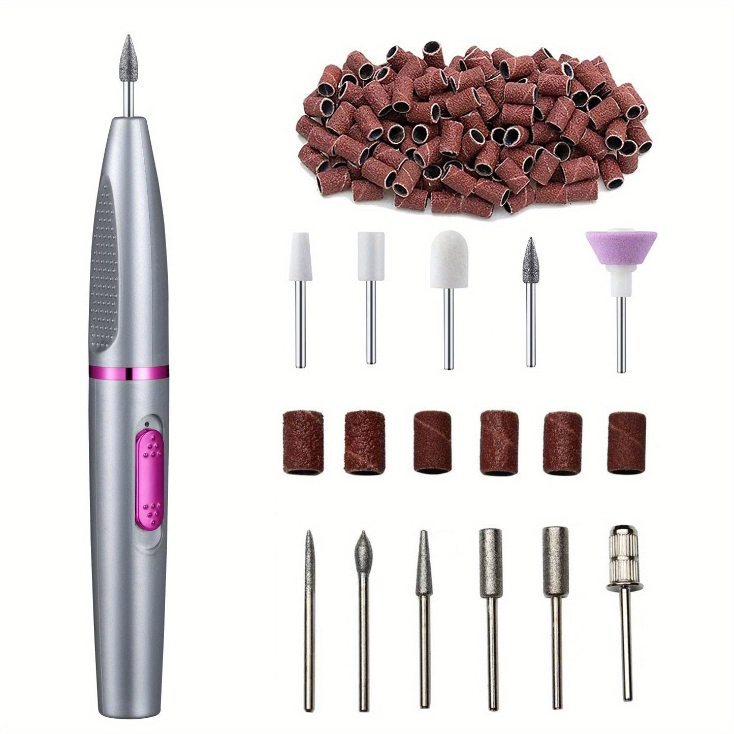 Smooth and Shine Your Nails with This Electric Nail Grinder and Manicure Pen Set!