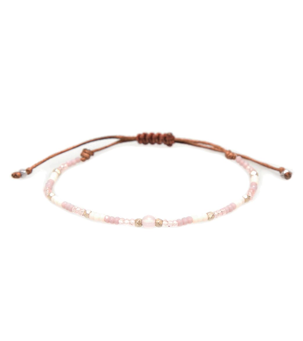 Lotus and Luna Love Rose Quartz Goddess Bracelet