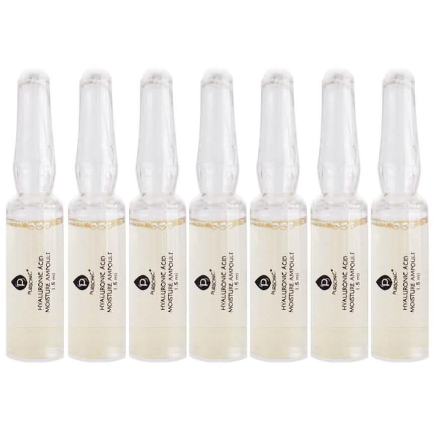 7-Piece: Pursonic Hyaluronic Acid and Natural Moisturizing Serum Set