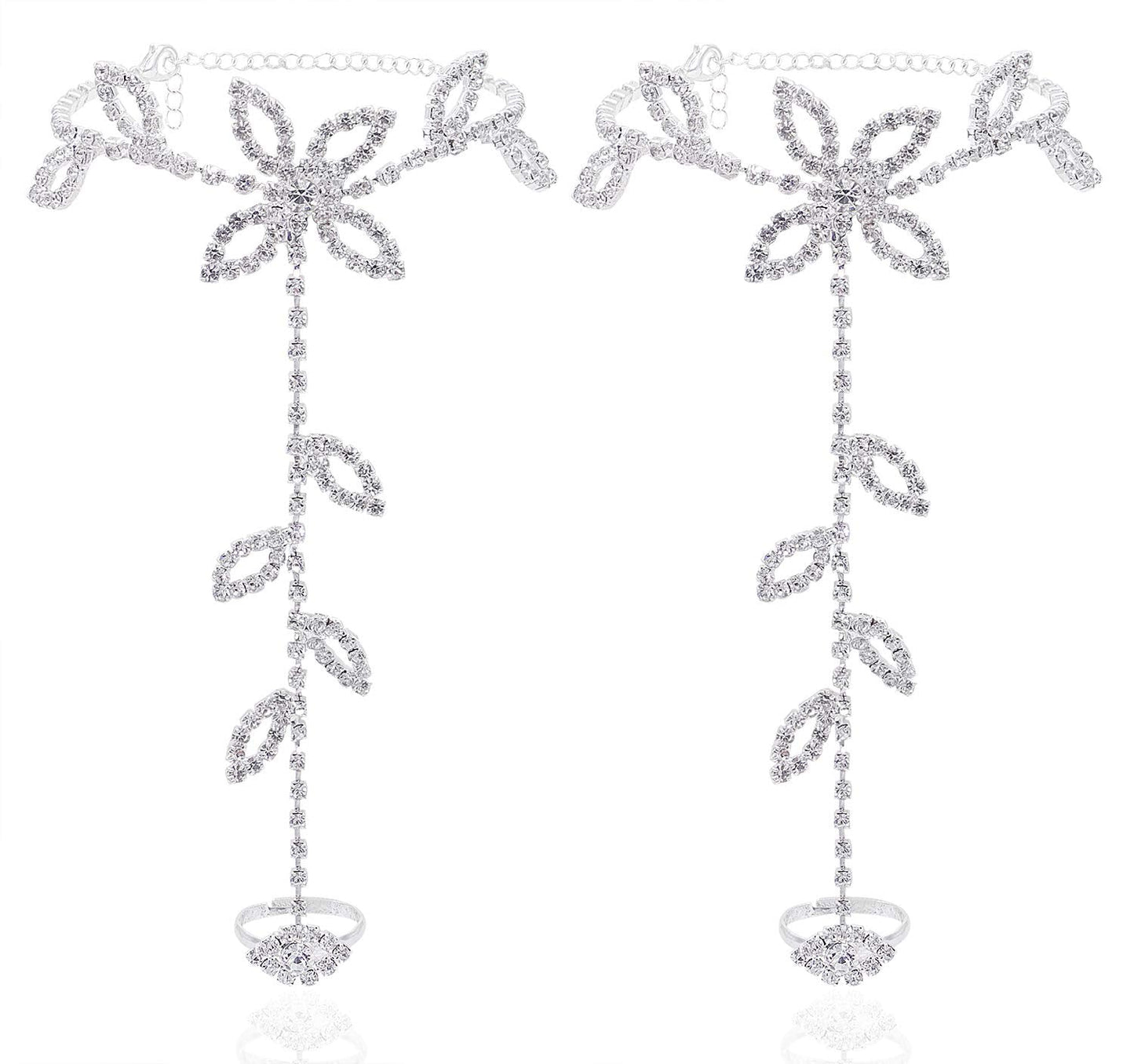 Barefoot Sandals Foot Chain - Silver