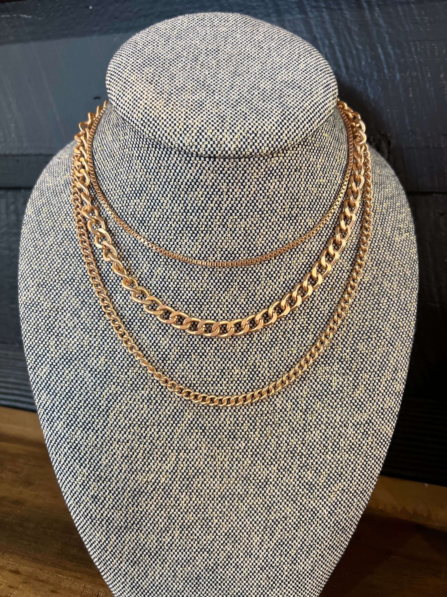 Scottie Layered Chain Necklace- Gold