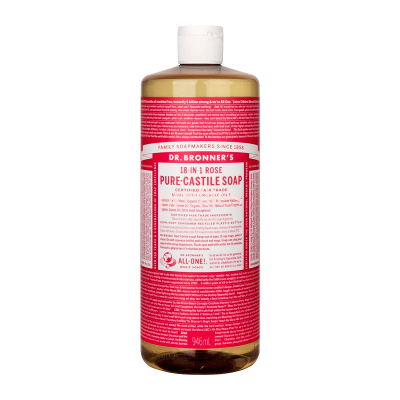 Dr.Bronner's 18-IN-1 Organic Rose Liquid Soap 946ml