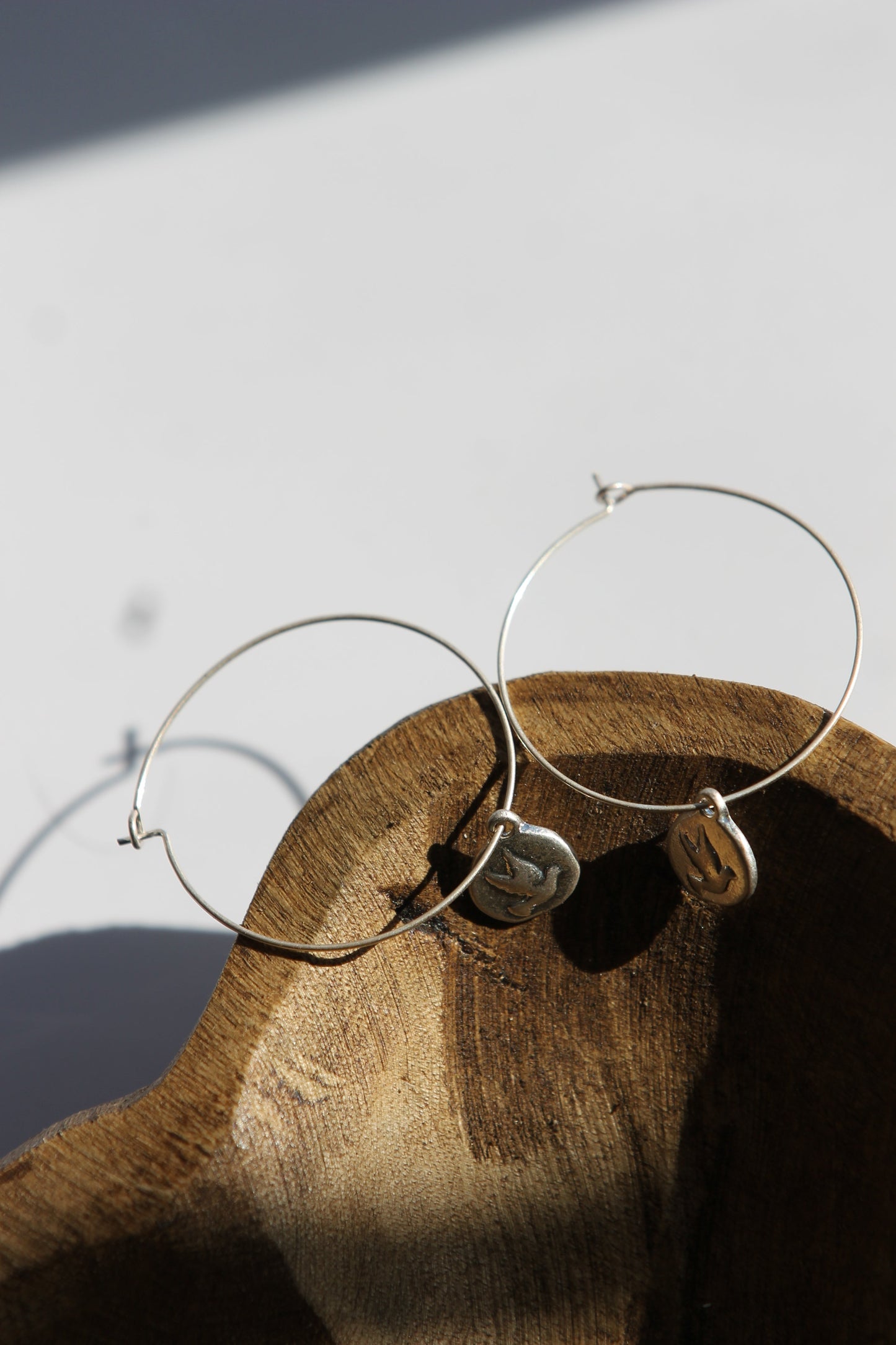 Silver Dainty Dove Earrings