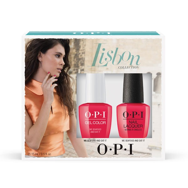 OPI Lisbon Collection Gel & Lacquer Duo We Seafood And Eat It