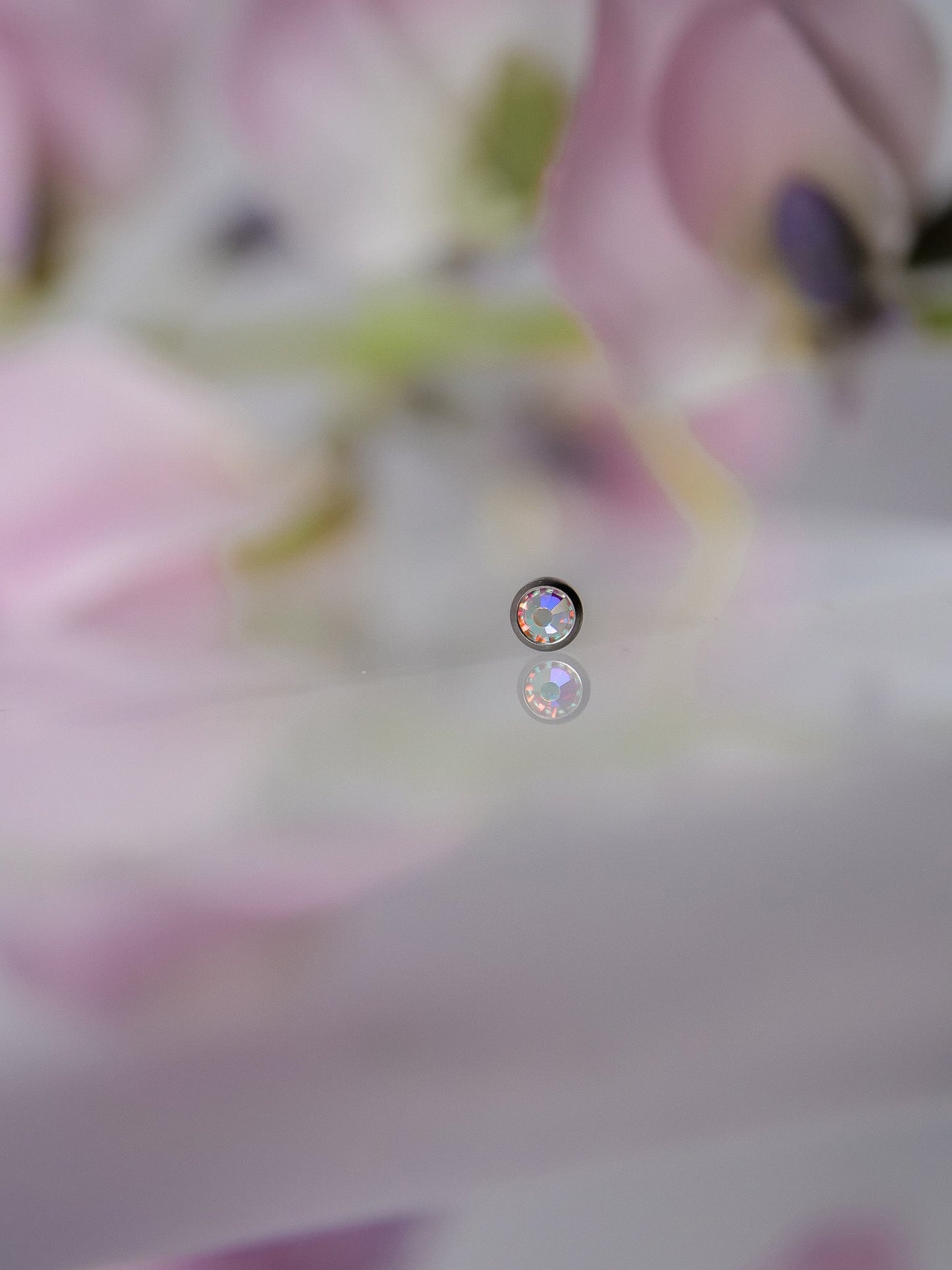 rainbow aurora borealis microdermal top