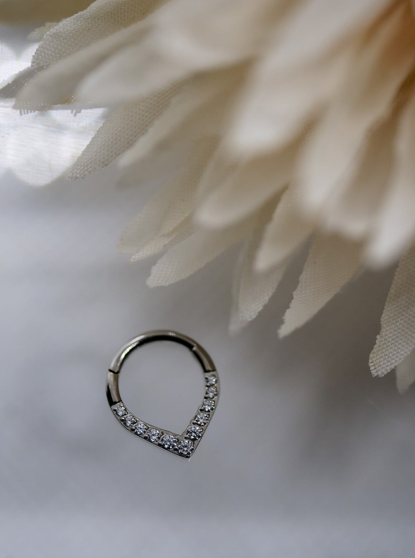 Front Facing Pear Clicker Septum/Daith CZ by Invictus