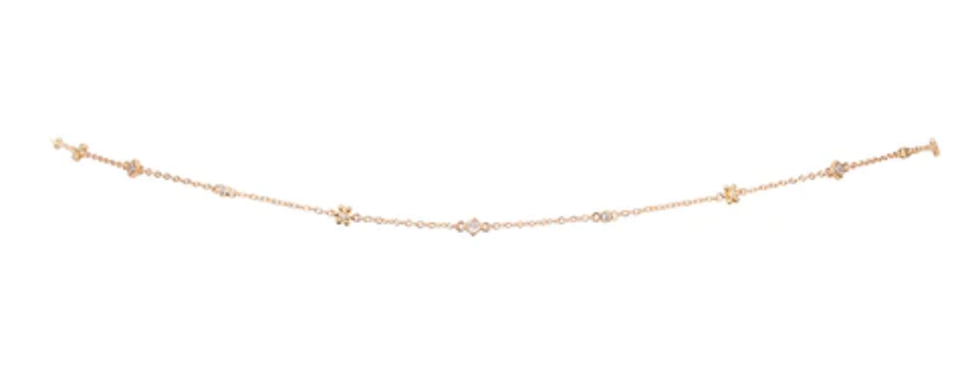 DAISY CHARM BELLY CHAIN- GOLD