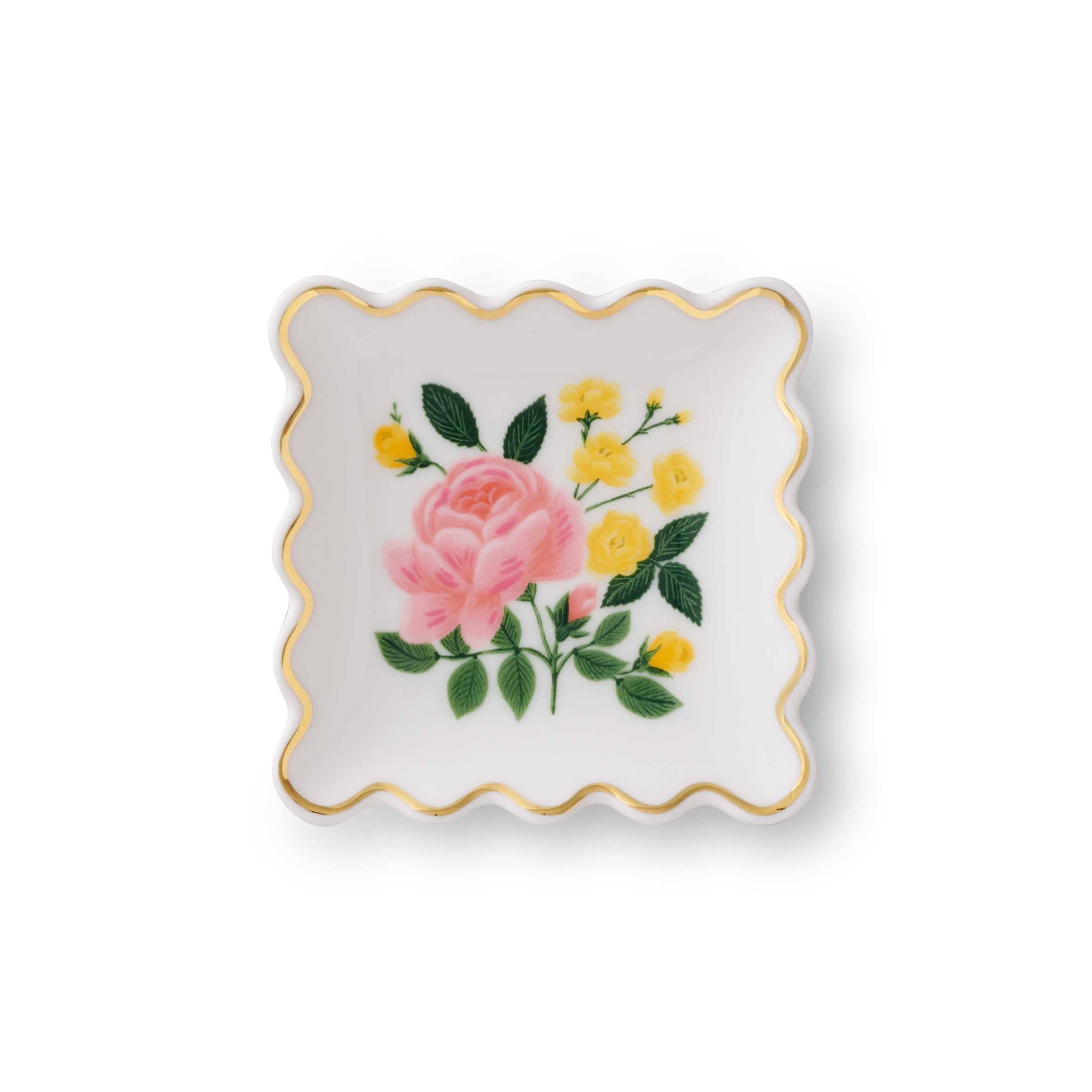 Roses Scalloped Ring Dish