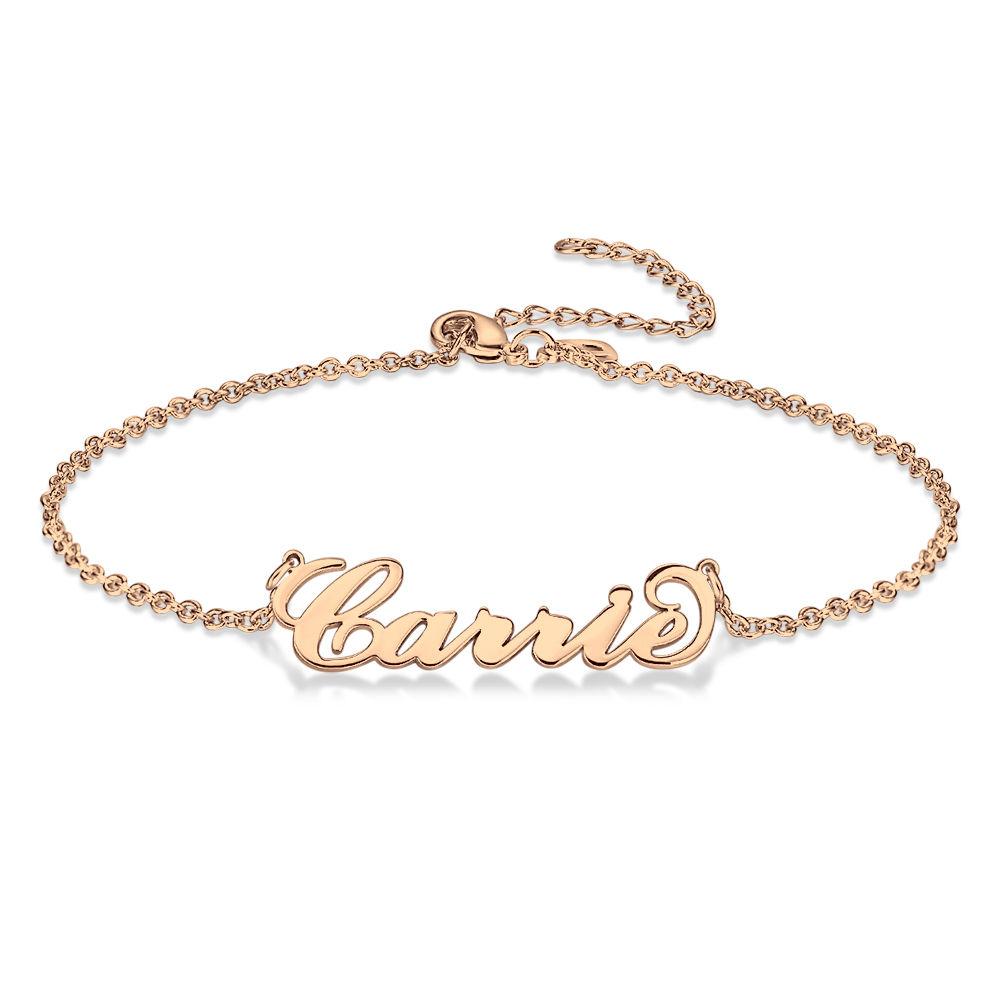 Custom Name Anklet, Personalized Jewelry 14K Gold Plated - Golden