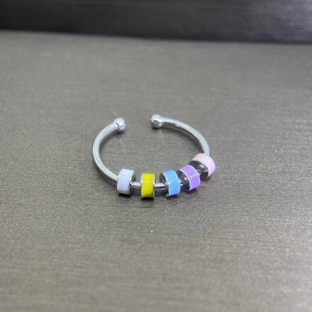 Brightly Colored Beads Ring Adjustable Openings Ring Gift for Her