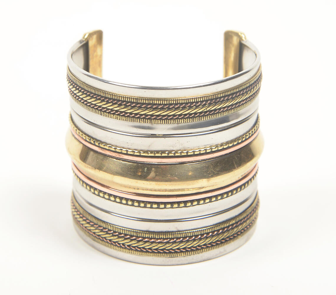 Dual-Tone Iron Cuff Bracelet