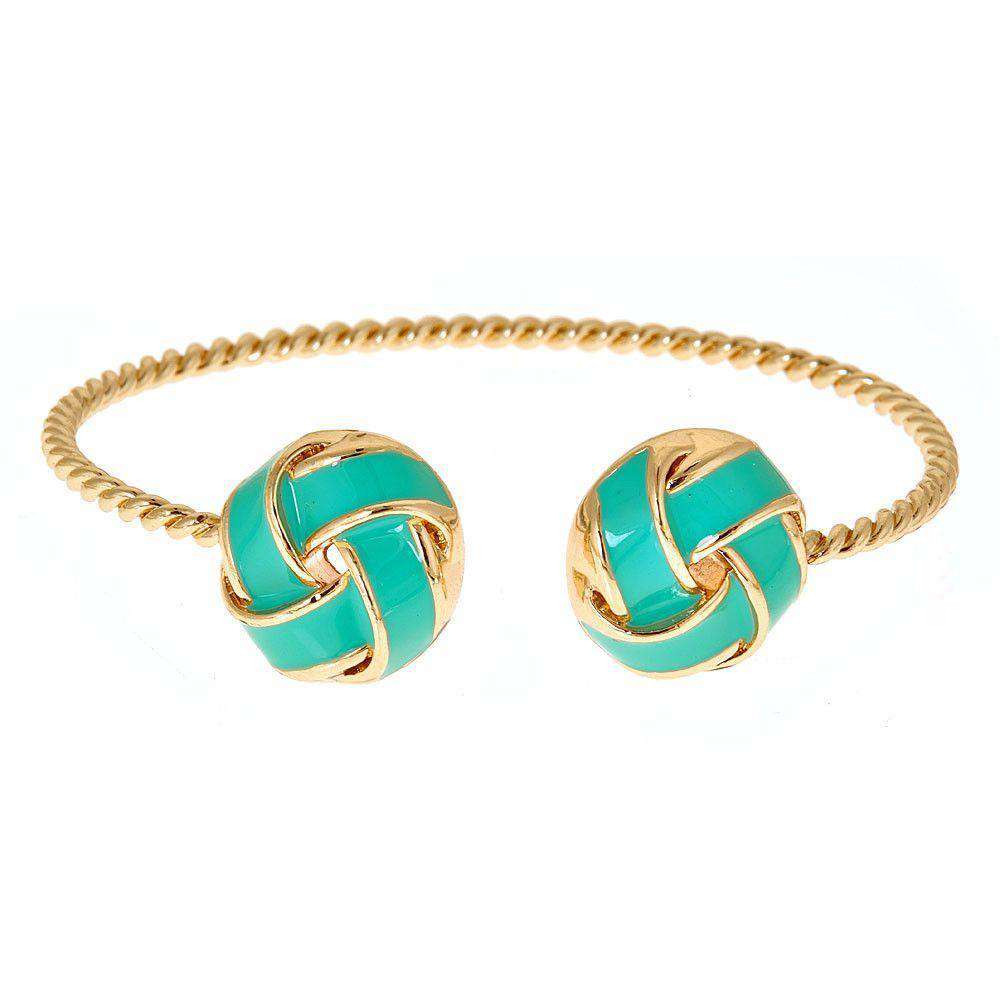 Enamel Twist Bracelet in Aqua by Fornash