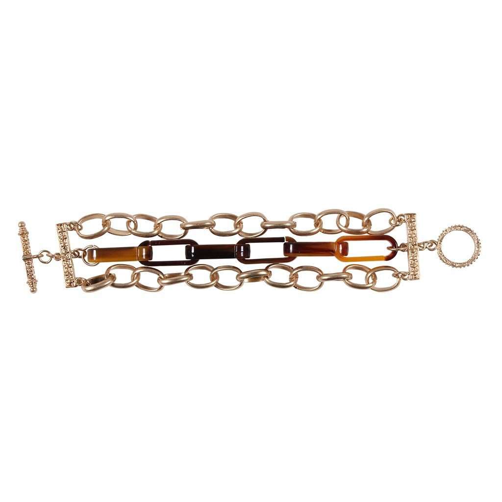 Tortoise & Chain Bracelet by Caroline Hill