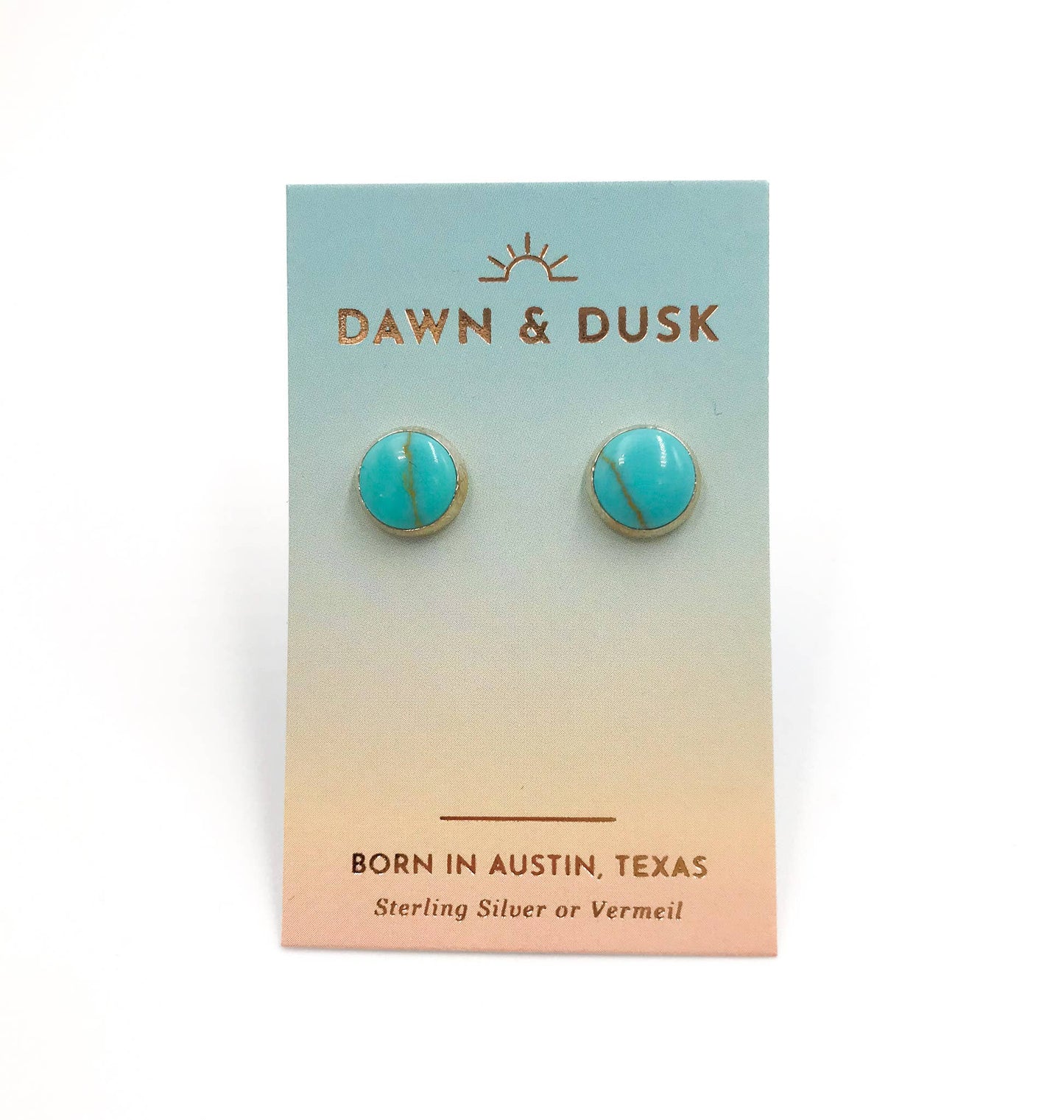 Rounds Sterling Silver Earrings - Blue Howlite