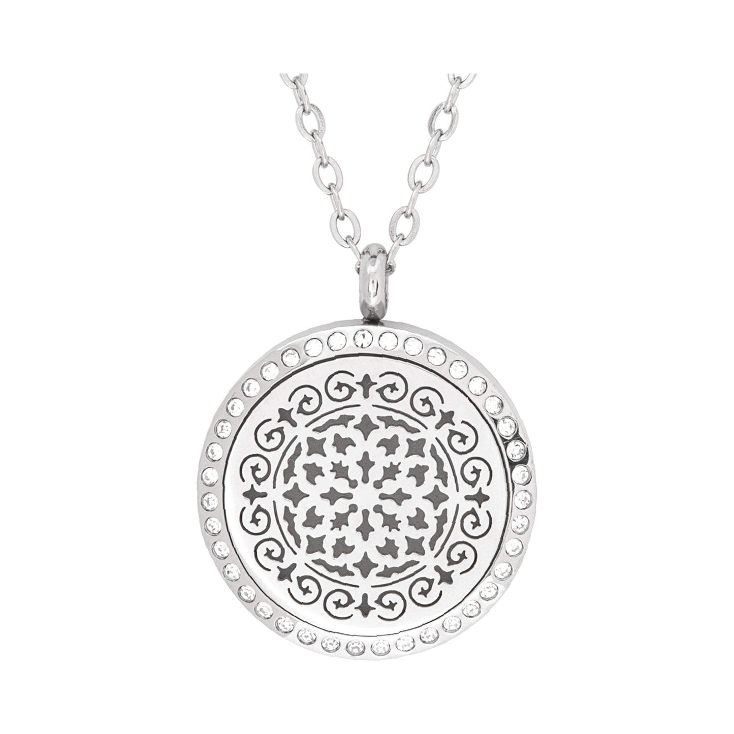 Stainless Steel Siren Crystals Pendant