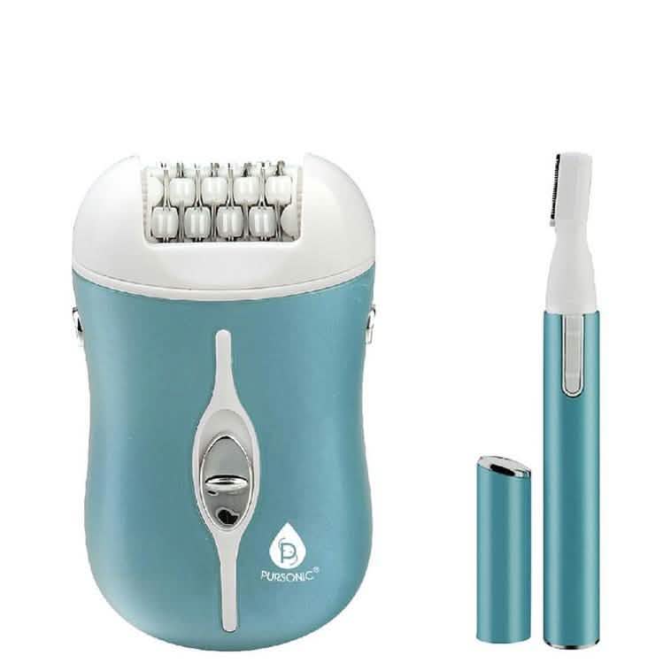 Pursonic 2-Speed Rechargeable Epilator & Hairline Trimmer Kit