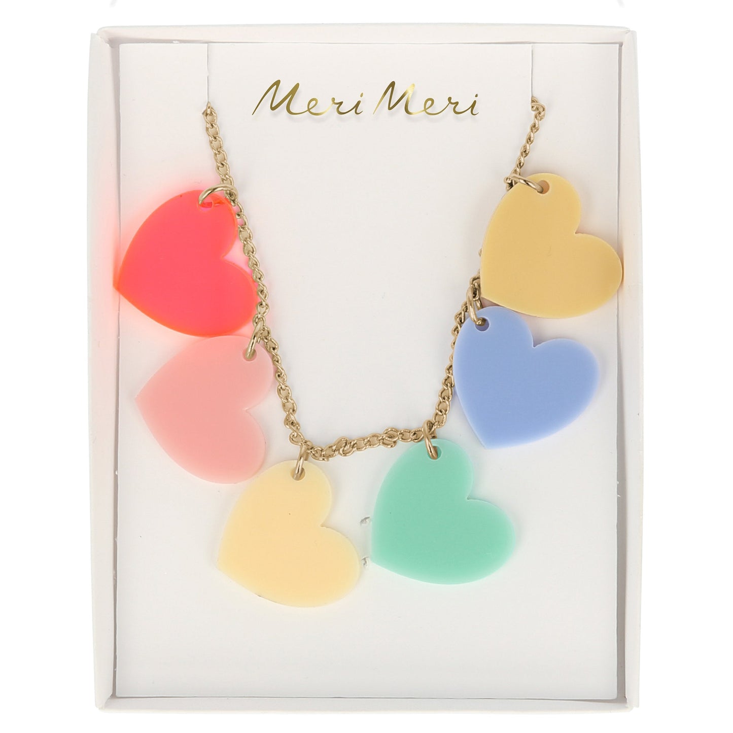 RAINBOW HEARTS NECKLACE