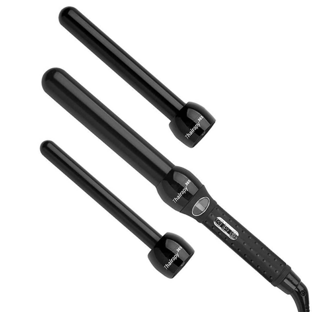 Thairapy 365® Tri-Curl Multi-Barrel Digital Clipless Curling Iron