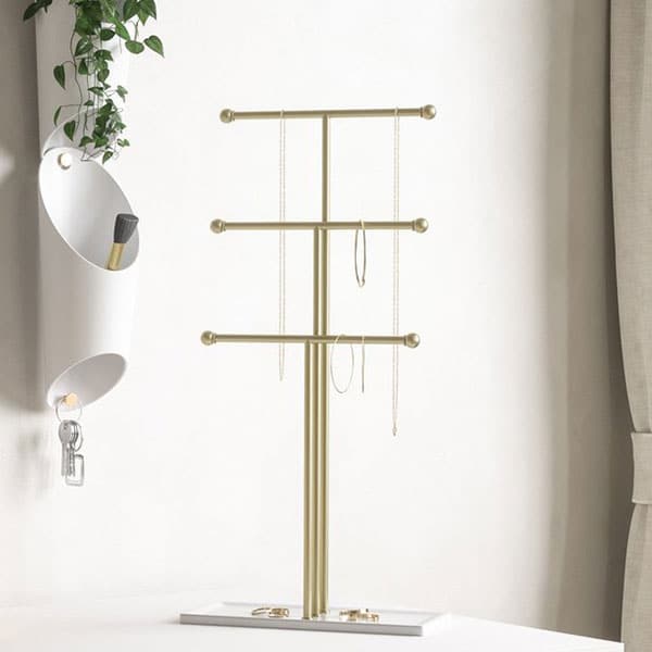 Trigem Jewelry Stand Brass