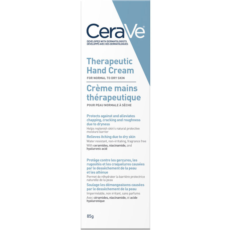 CeraVe Therapeutic Hand Cream for Dry Cracked Hands with Hyaluronic Acid & 3 Ceramides