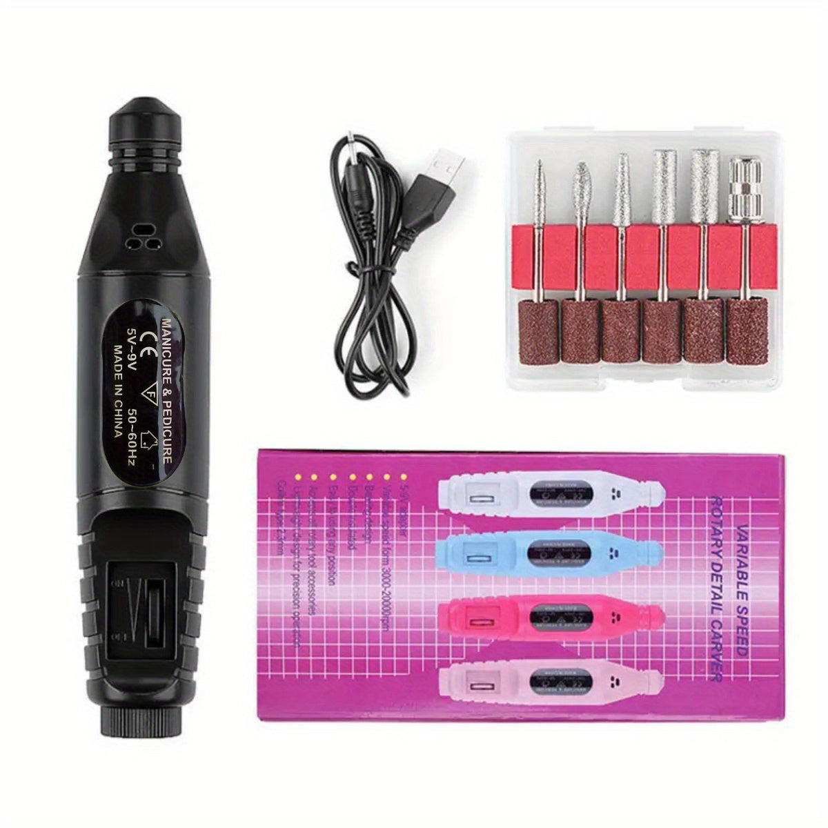 Nail Enhancement Tool Nail Drill Electric Nail Enhancement Milling Cutter Set Nail Sander Nail File Bit Gel Polishing Removal Tool~nail Enhancement Removal Tool