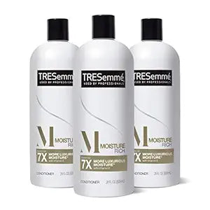 TRESemmé Conditioner Moisture Rich 3 Count for Dry Hair Professional Quality Salon-Healthy Look and Shine