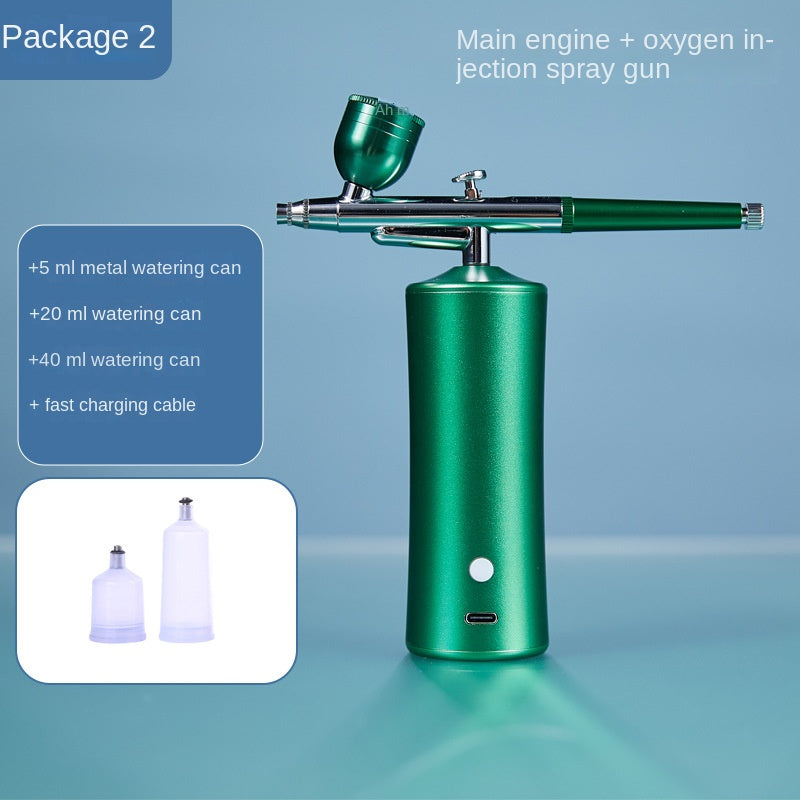 Oxygen Facial Spray Gun - Handheld Blue Light Moisturizer for Home Use - Perfect for Girls' Salon & Beauty Treatments