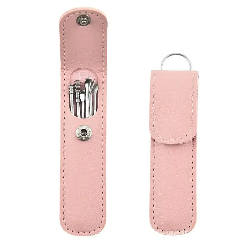 2-Pack: Stainless Steel Ear Pick Set Beauty & Personal Care Pink - DailySale