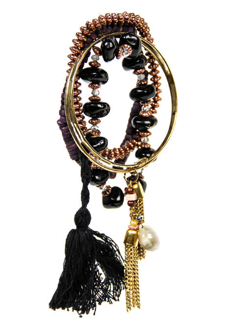 Bracelet Set Tassel Charms - Ishka