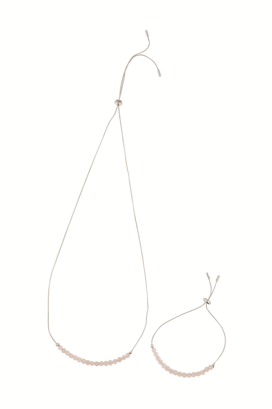 Set Fine Bead Necklace And Bracelet