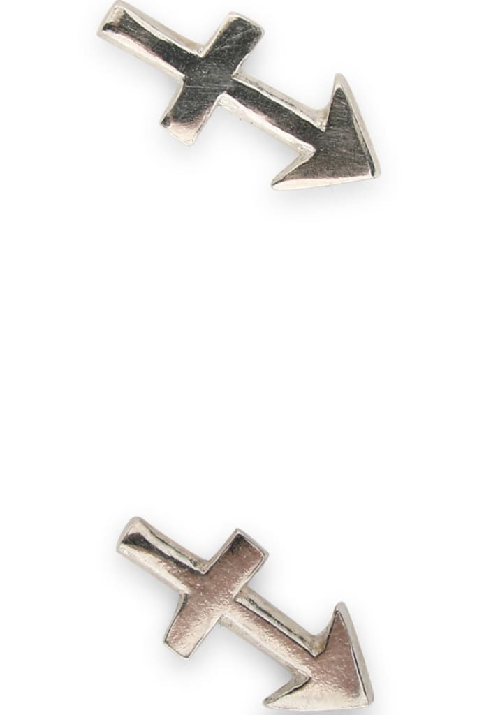 Earrings Stud Silver Zodiac