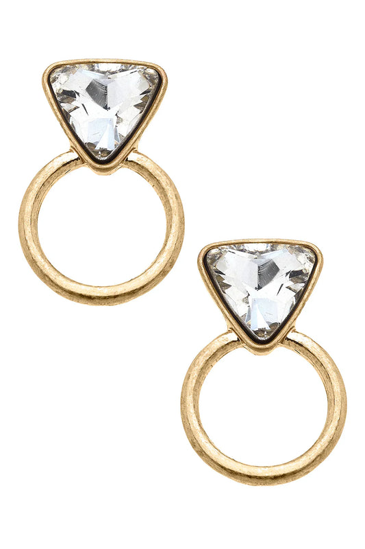 Put a Ring On It Stud Earrings in Worn Gold