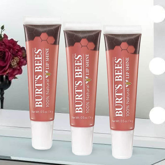 3-Pack: Burt's Bees 100% Natural Lip Shine Peachy