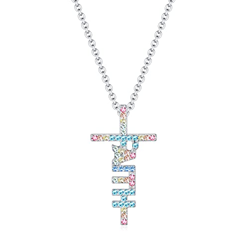 luomart Cross Necklace Gifts for Girls,Women Cross Necklaces Gifts Religious Pendant Christian Jewelry (Faith Cross Gifts)