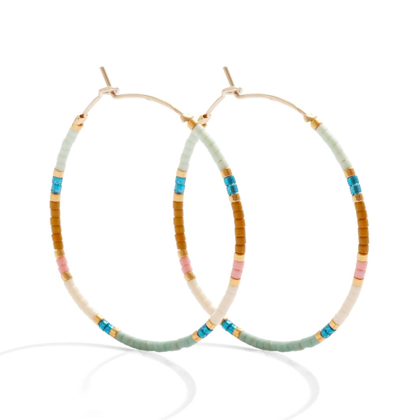 Miyuki Delica Hoop Earrings