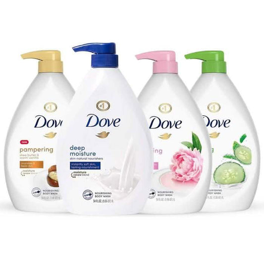 4-Pack Dove Shower Gel Body Wash with Pump