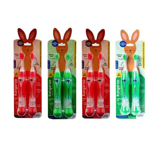 4-Pack: Kangaroo Kids Pre-Filled Toothbrush