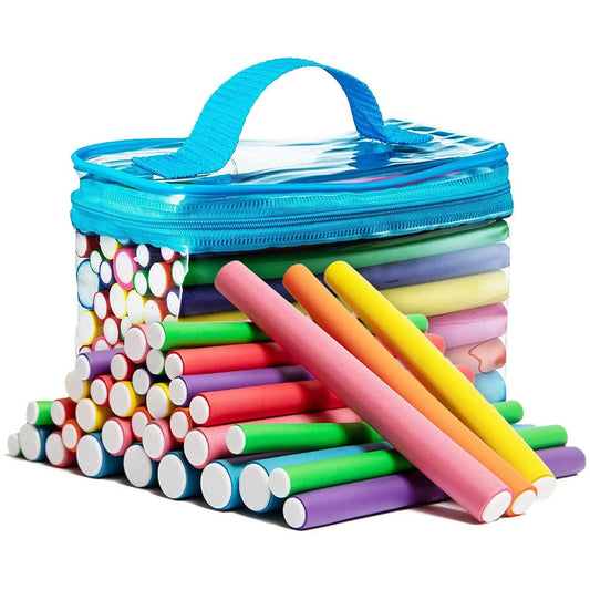 42-Pack: Tifara Beauty Salon Heatless Flexible Hair Rollers Curlers