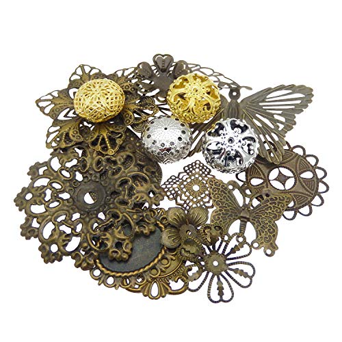 Julie Wang Wholesale 100 piece/pack Anchor Charm Mixed Metal Silver Bronze Tone Rudder Fashion Necklace Bracelet Pendants Jewelry Crafts Jewelry Making Findings 4-70 mm