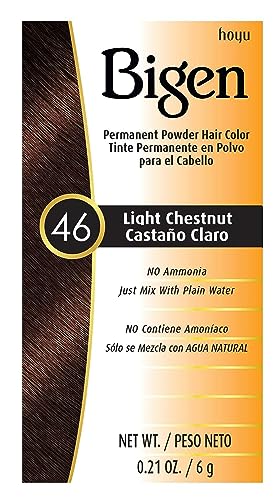 Bigen Powder Hair Color #46 Light Chestnut 0.21oz (3 Pack)