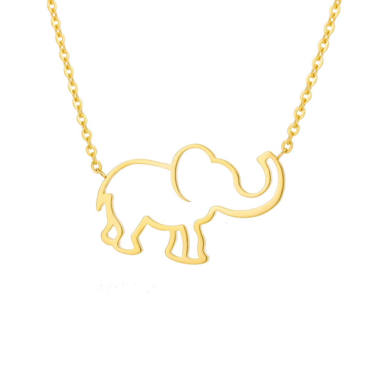 VAttract Good Luck Elephant Jewelry Necklace Gold Charm Pendant Necklaces for Women and Teen Girls Birthday Gifts Adjustable 16 Inch