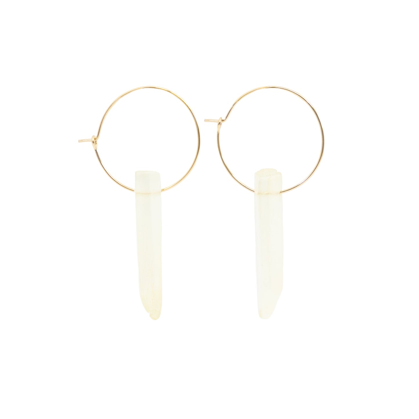 Mineral and Matter Glass Point Hoop Earrings