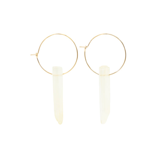 Mineral and Matter Glass Point Hoop Earrings