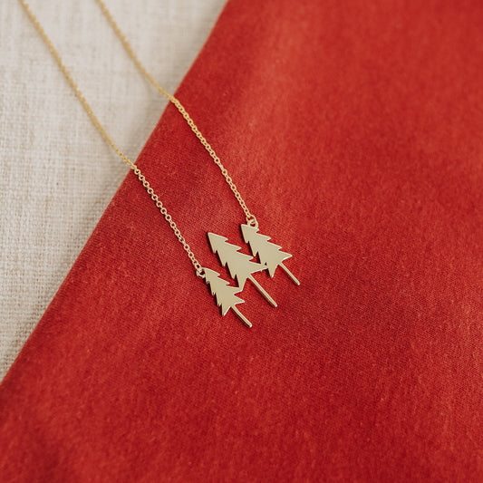 Necklace- Rustic Three Tree