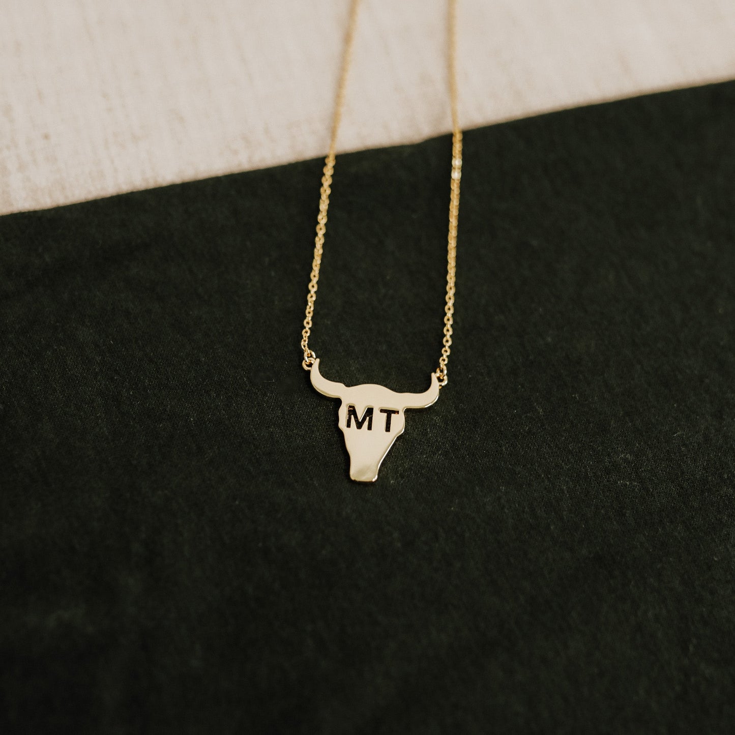 MT Skull Necklace- Gold