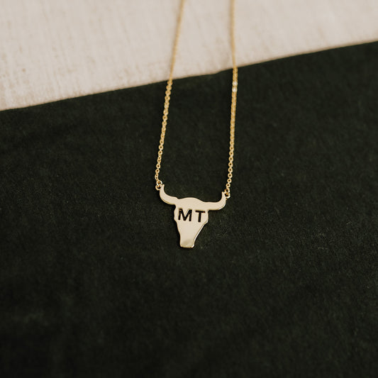 MT Skull Necklace- Gold